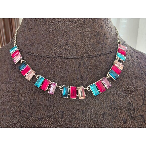 Colorful Gemstone Necklace With Adjustable Chain - Picture 3 of 6